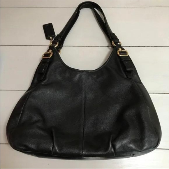 Coach coach maggie madison women’s Black Leather Tote Bag/handbag - Picture 4 of 10